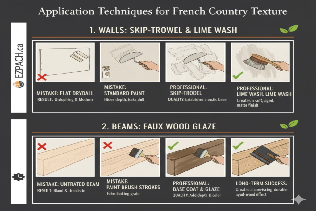 Application Techniques for French Country Texture