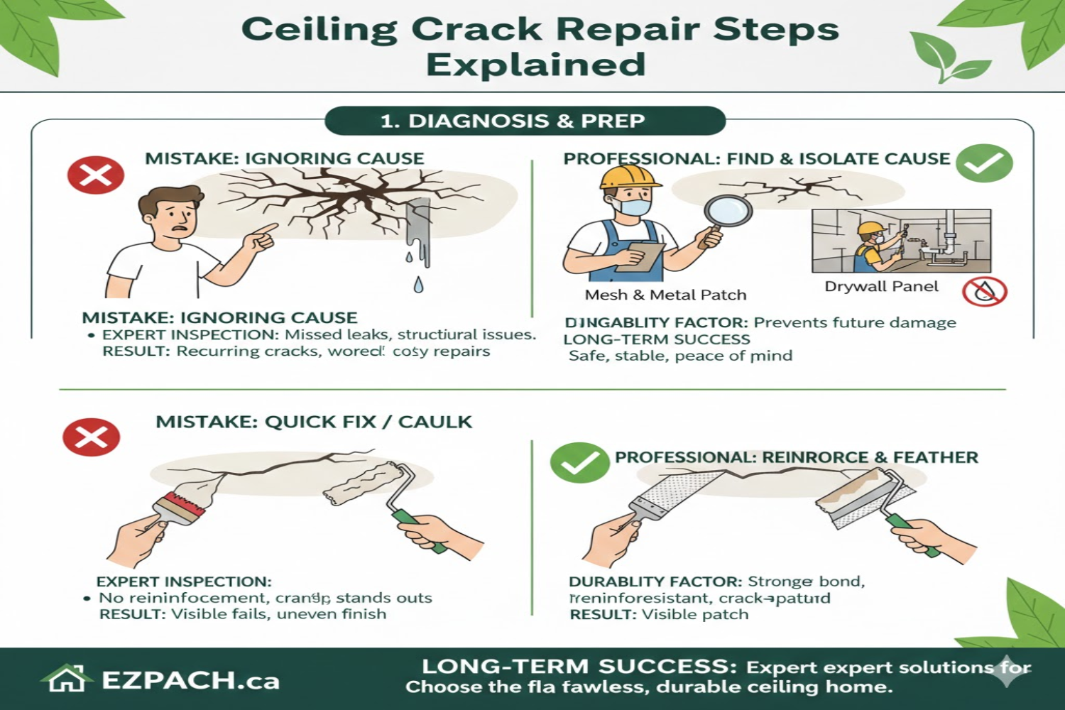 Ceiling Crack Repair Steps Explained