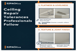 Ceiling Repair Tolerances Professionals Follow