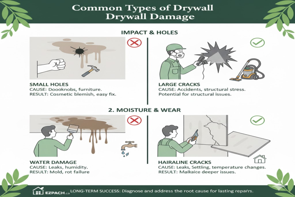 Common Types of Drywall Damage