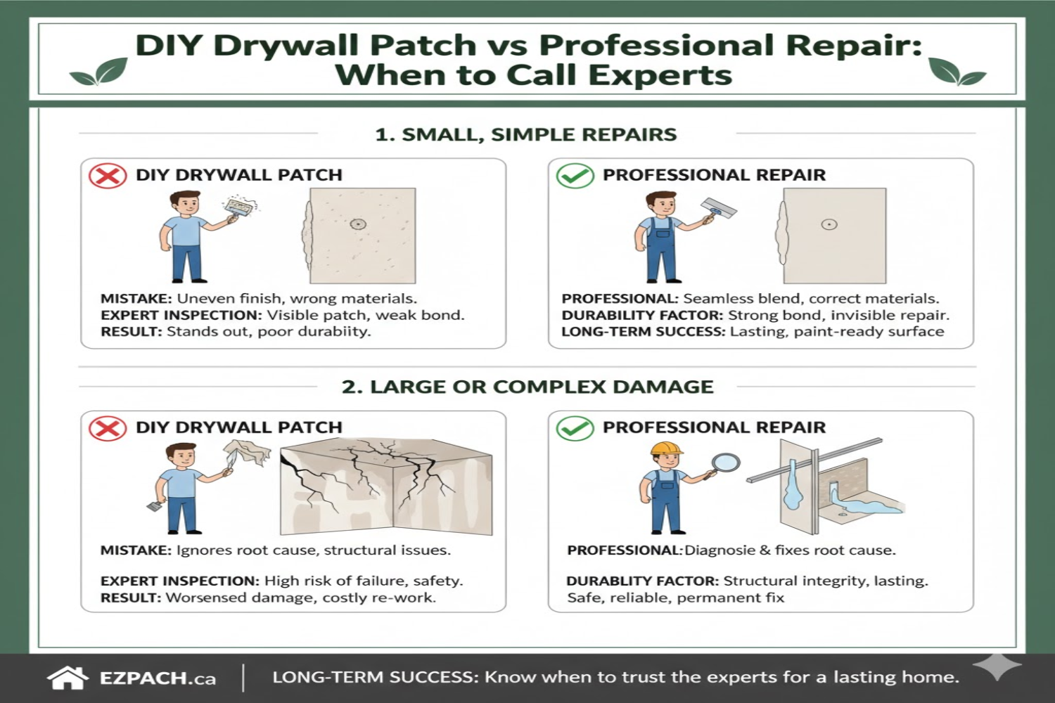 DIY Drywall Patch vs Professional Repair: When to Call Experts