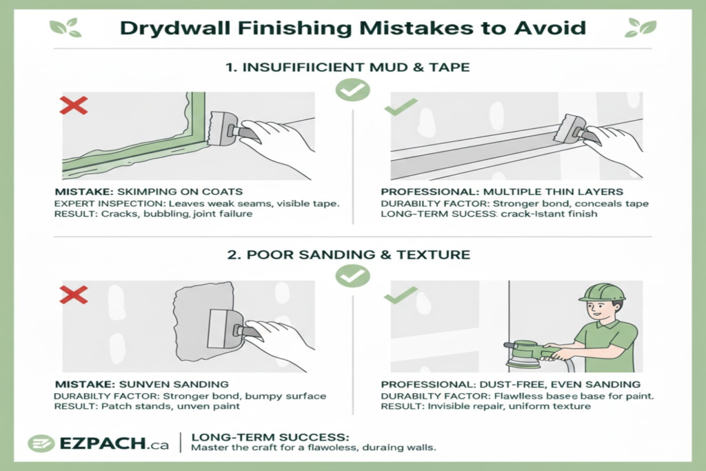 Drywall Finishing Mistakes to Avoid