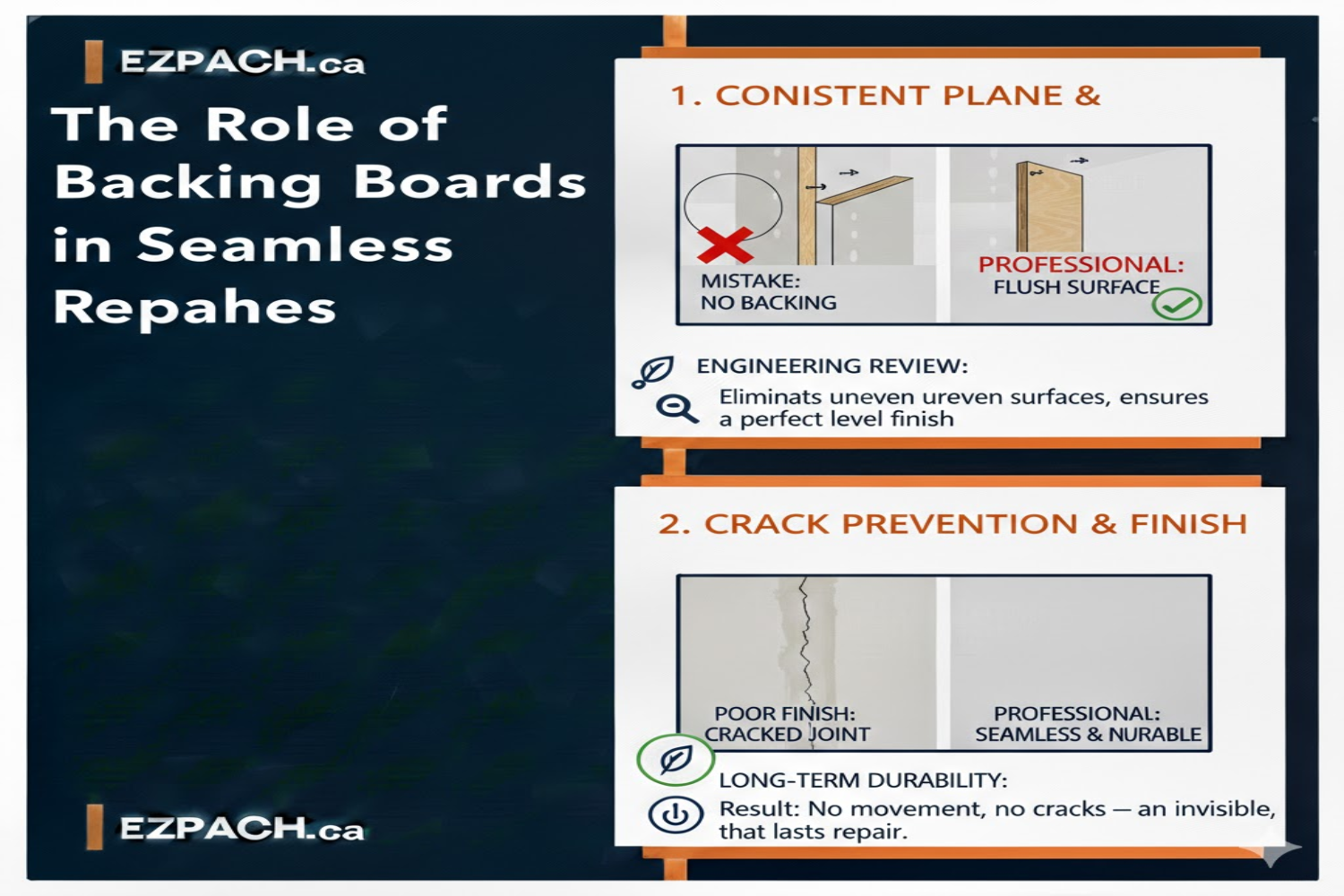 The Role of Backing Boards in Seamless Repairs - EZ PATCH