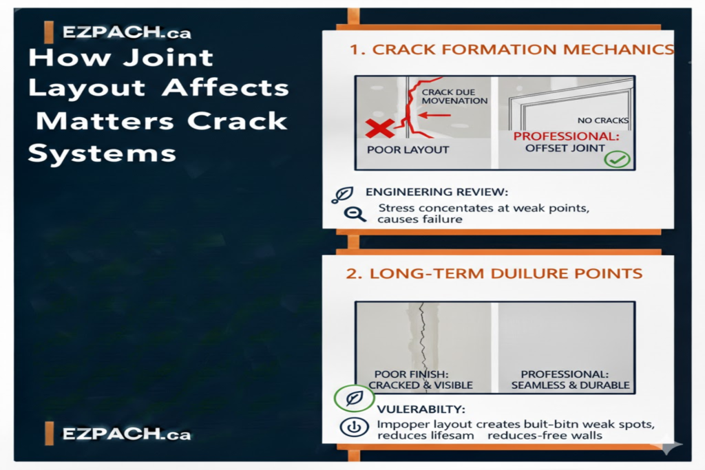 How Joint Layout Affects Crack Formation