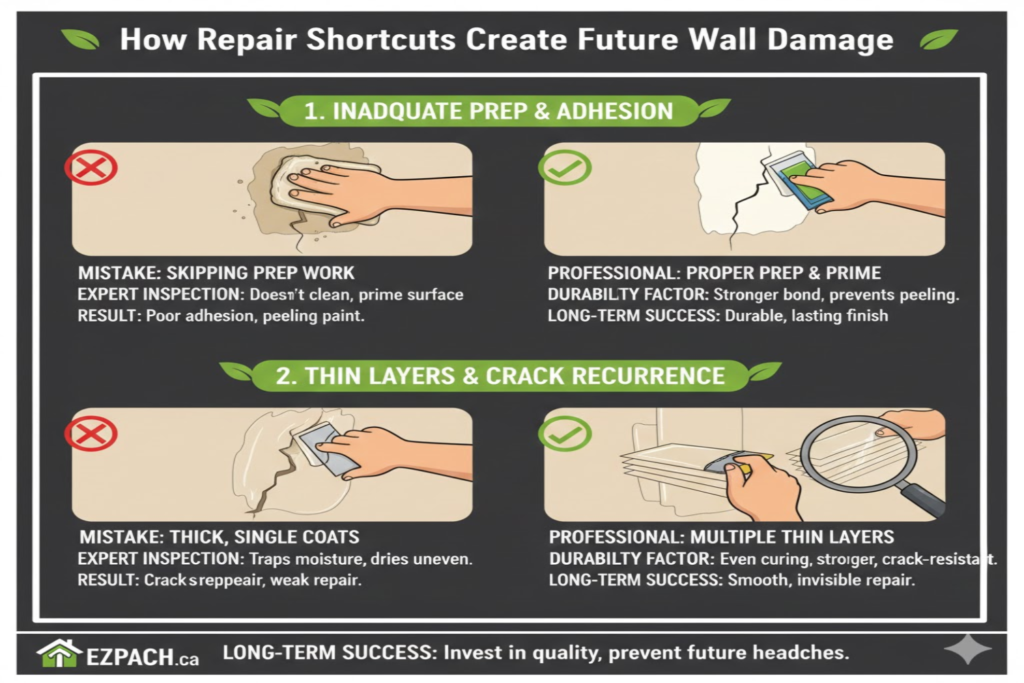 How Repair Shortcuts Create Future Wall Damage