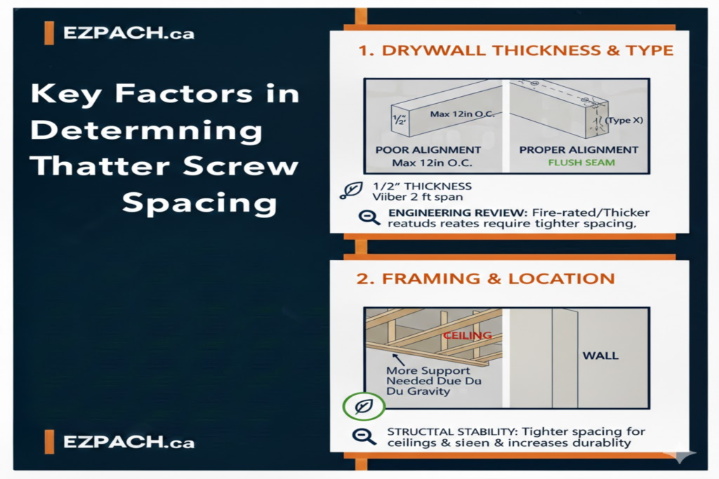 Key Factors in Determining Proper Screw Spacing