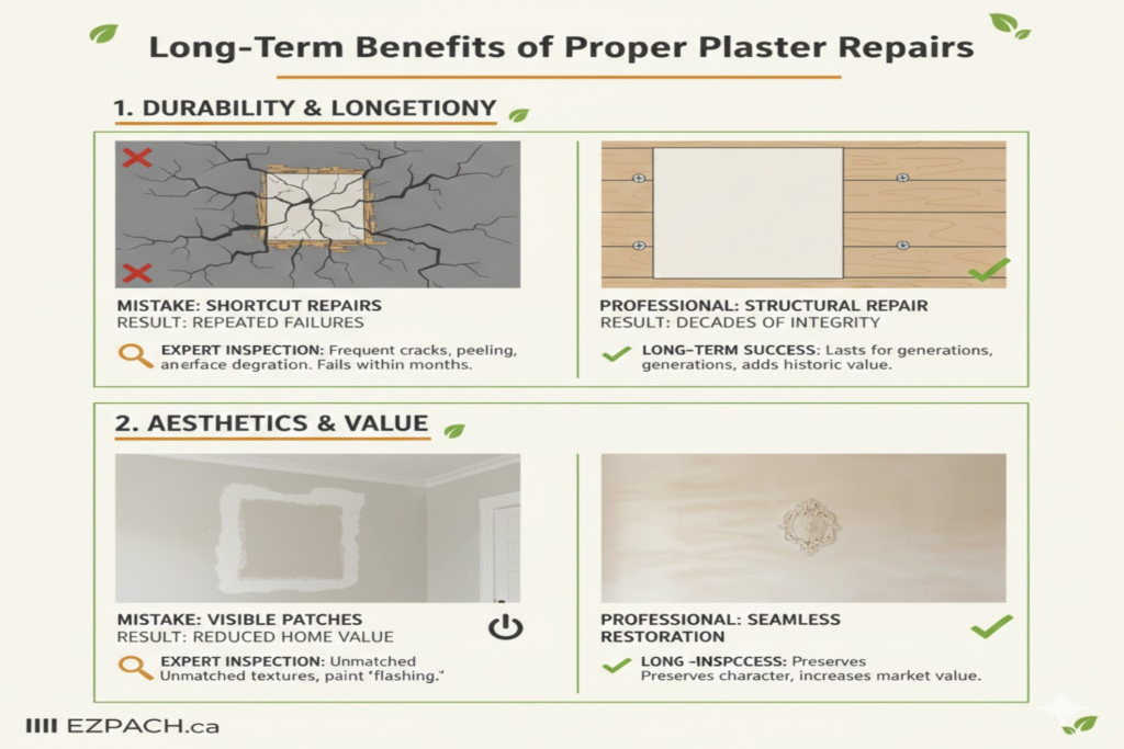 Long-Term Benefits of Proper Plaster Repairs