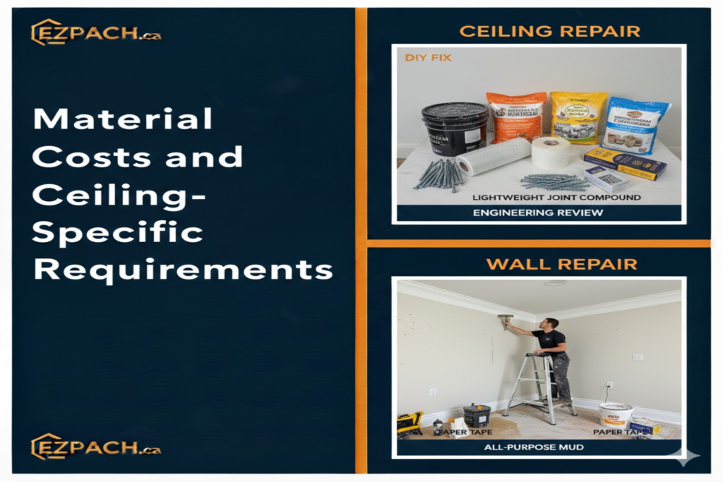 Material Costs and Ceiling-Specific Requirements