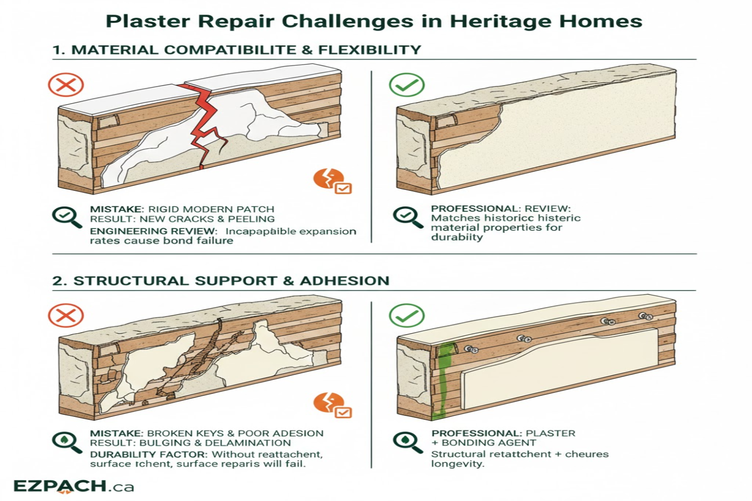 Plaster Repair Challenges in Heritage Homes - EZ PATCH