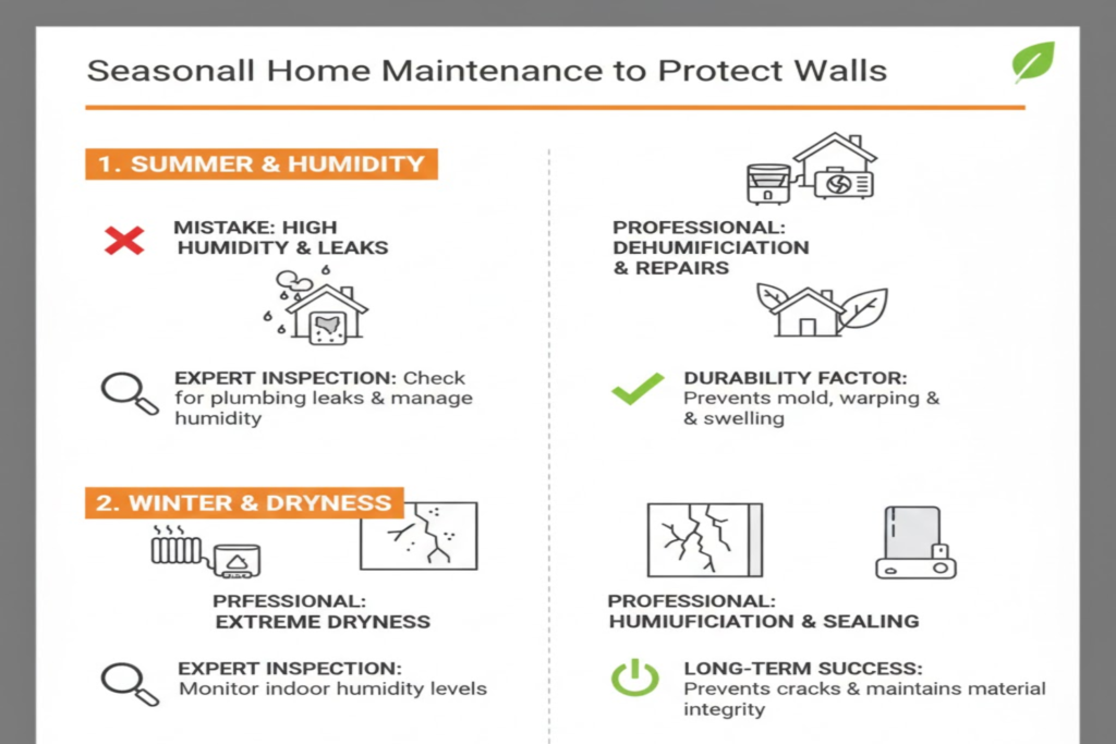 Seasonal Home Maintenance to Protect Walls