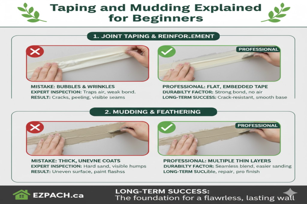 Taping and Mudding Explained for Beginners