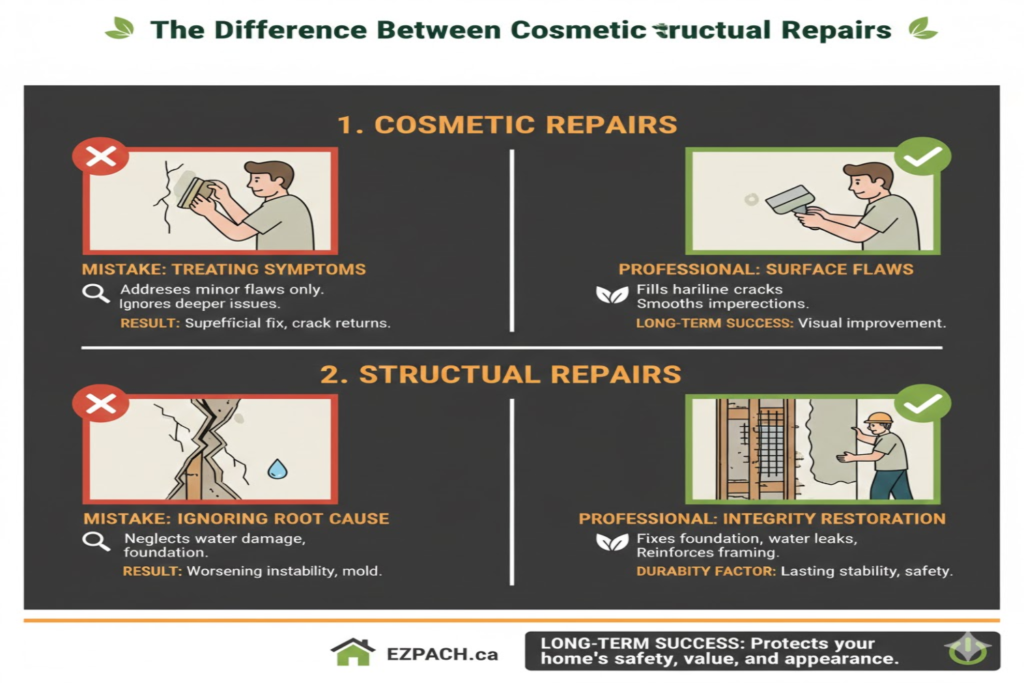 The Difference Between Cosmetic and Structural Repairs