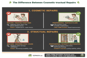 The Difference Between Cosmetic and Structural Repairs