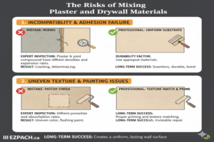 The Risks of Mixing Plaster and Drywall Materials