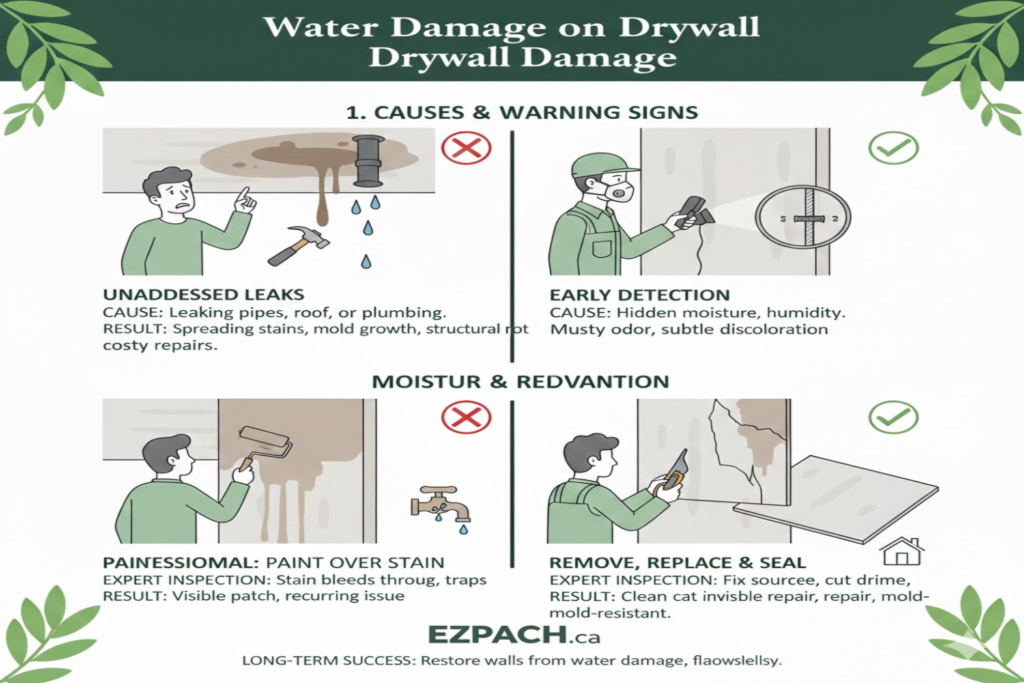 Water Damage on Drywall