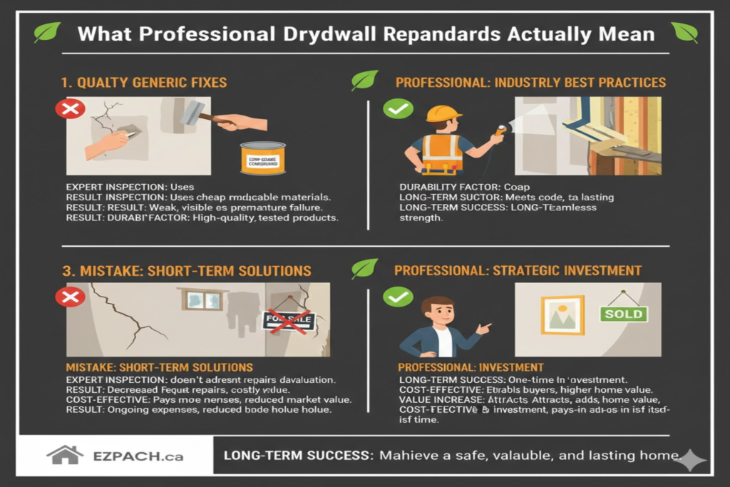 What Professional Drywall Repair Standards Actually Mean