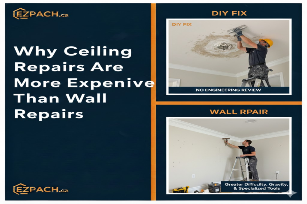 Why Ceiling Repairs Are More Expensive Than Wall Repairs