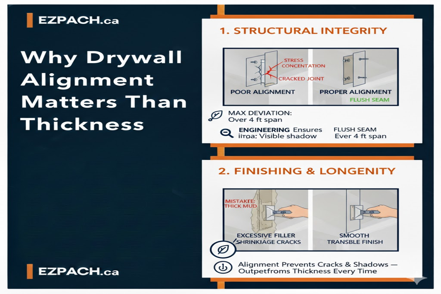 Wall Integrity Pattern Why Drywall Alignment Matters More Than Thickness - EZ PATCH
