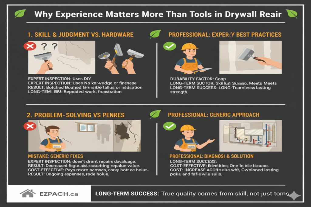 Why Experience Matters More Than Tools in Drywall Repair