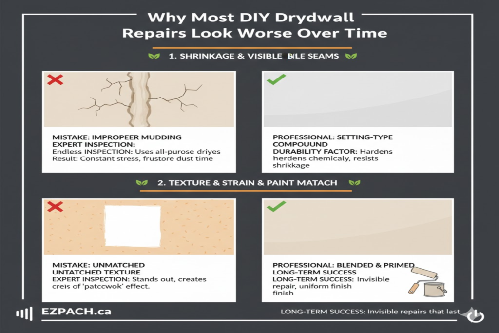 Why Most DIY Drywall Repairs Look Worse Over Time