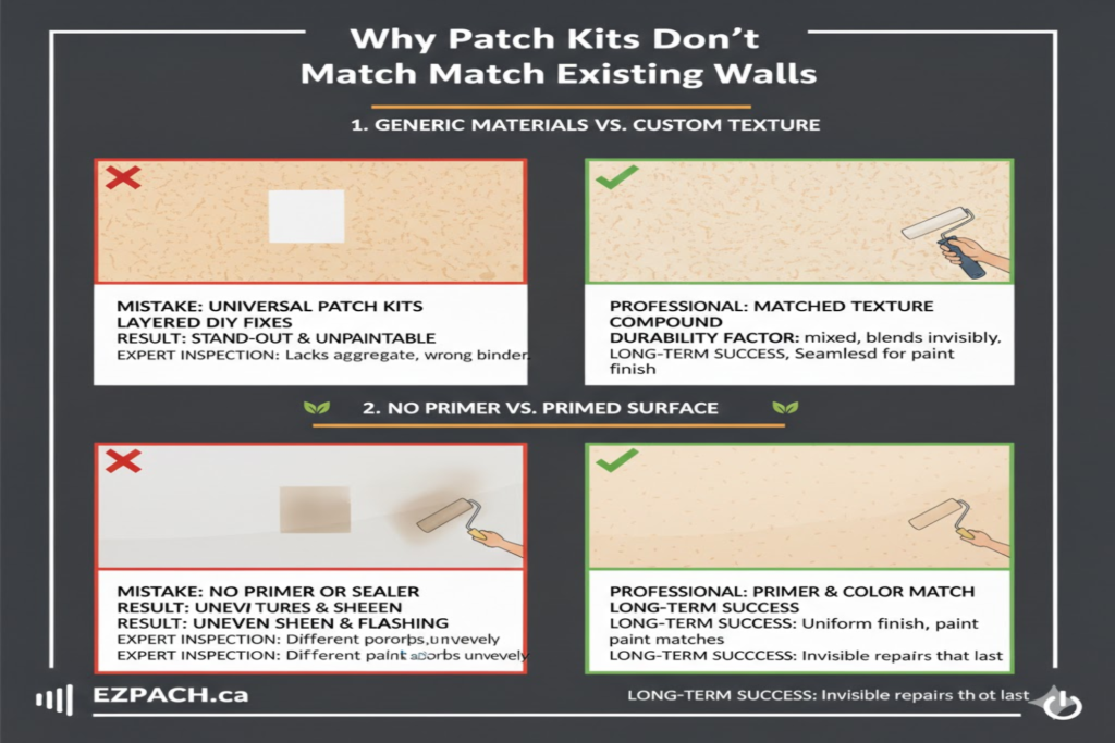 Why Patch Kits Don’t Match Existing Walls