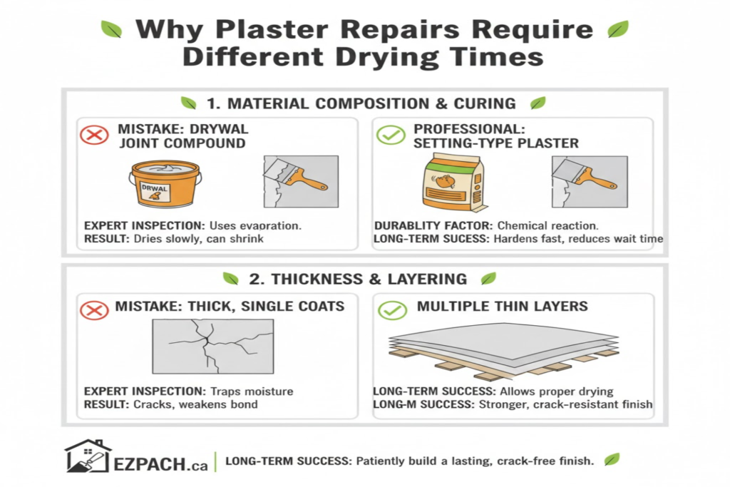 Why Plaster Repairs Require Different Drying Times